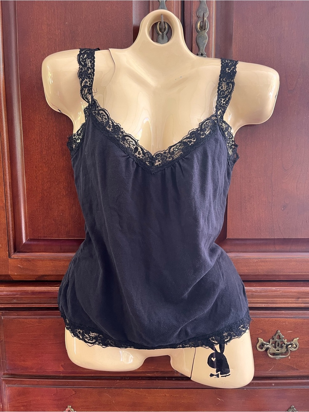 B Darlin Black Lace-Trim Camisole